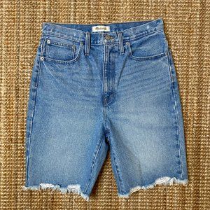 Madewell High Rise Long Denim Shorts